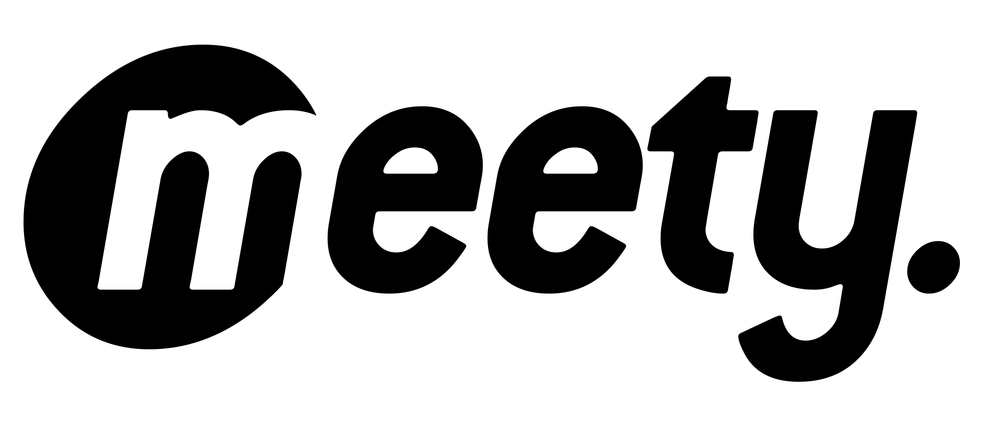 Meety logo black transparent